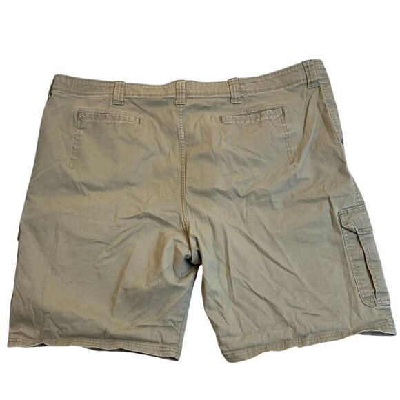 Wrangler Mens Khaki Cargo Shorts Size 48 Cotton Blend Durable - Picture 2 of 13